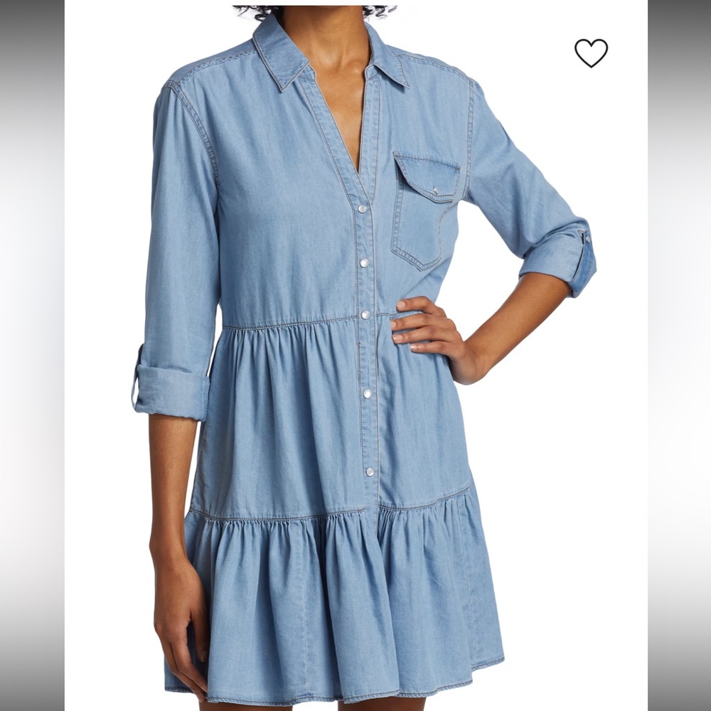 Veronica Beard Atari Chambray Tiered Western Boho… - image 6